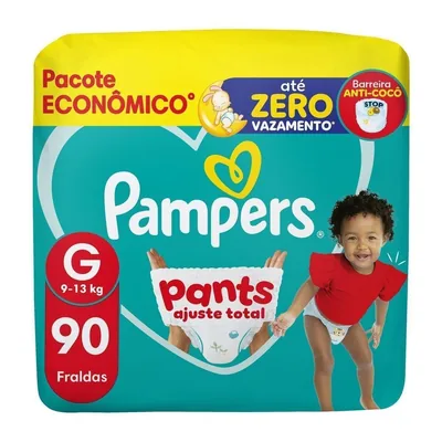 Fralda Pampers Pants Ajuste Total G 90 Unidades — Pampers | Farmácia Resyla