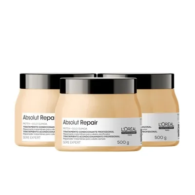 L'Oréal Absolut Repair Gold Quinoa - Kit 3 Máscaras Capilares - 500g cada — imagem 1 | Farmácia Resyla
