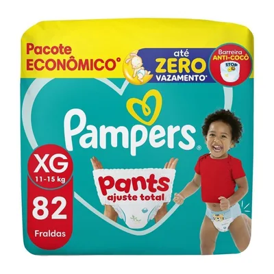 Fralda Pampers Pants Ajuste Total Xg 82 Unidades — Pampers | Farmácia Resyla