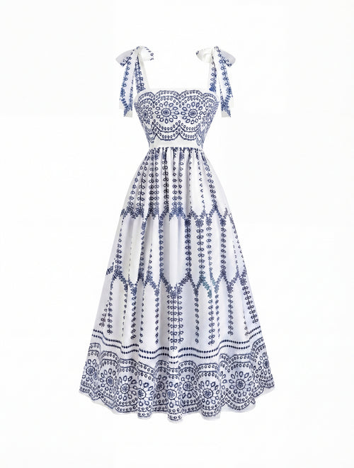 Vestido Feminino Boho com Estampa de Plantas – Multicolorido
