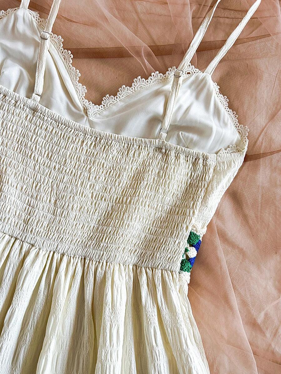 Vestido Mini Feminino Boho Suspensório com Estampa Mista – Damasco