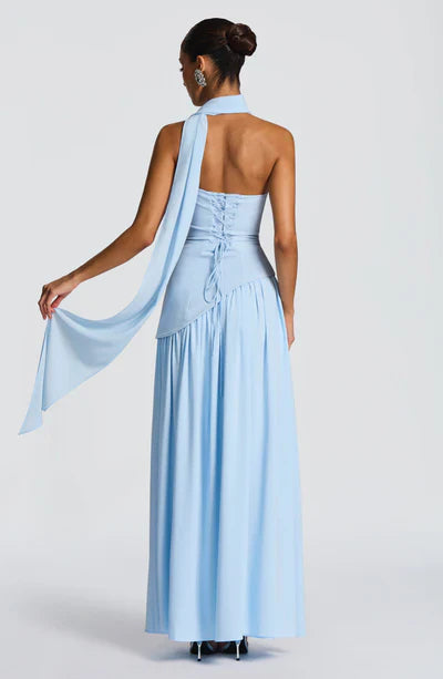 Vestido Longo Sem Alças Elegante