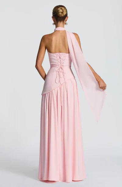 Vestido Longo Sem Alças Elegante