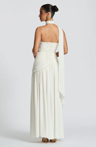 Vestido Longo Sem Alças Elegante