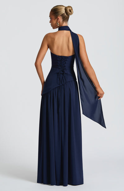 Vestido Longo Sem Alças Elegante