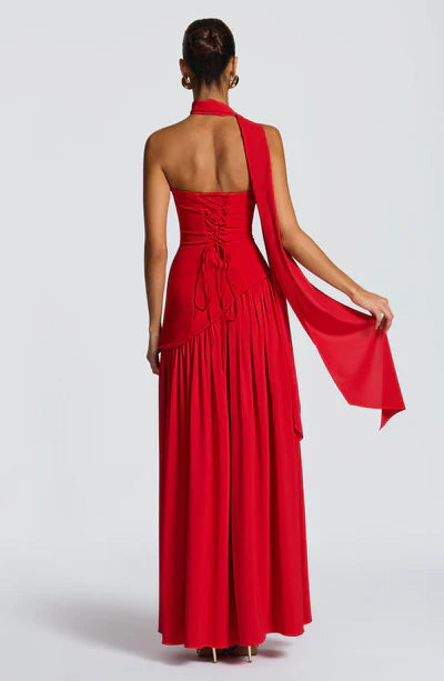 Vestido Longo Sem Alças Elegante
