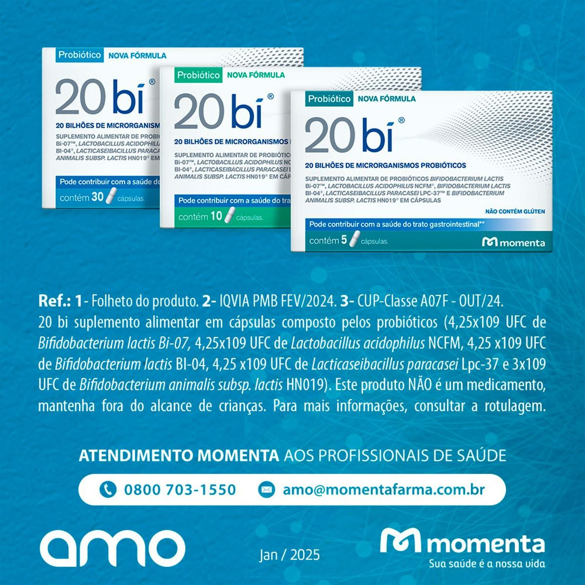 20 Bi Suplemento Probiótico 5 Cápsulas — imagem 4 | Farmácia Resyla