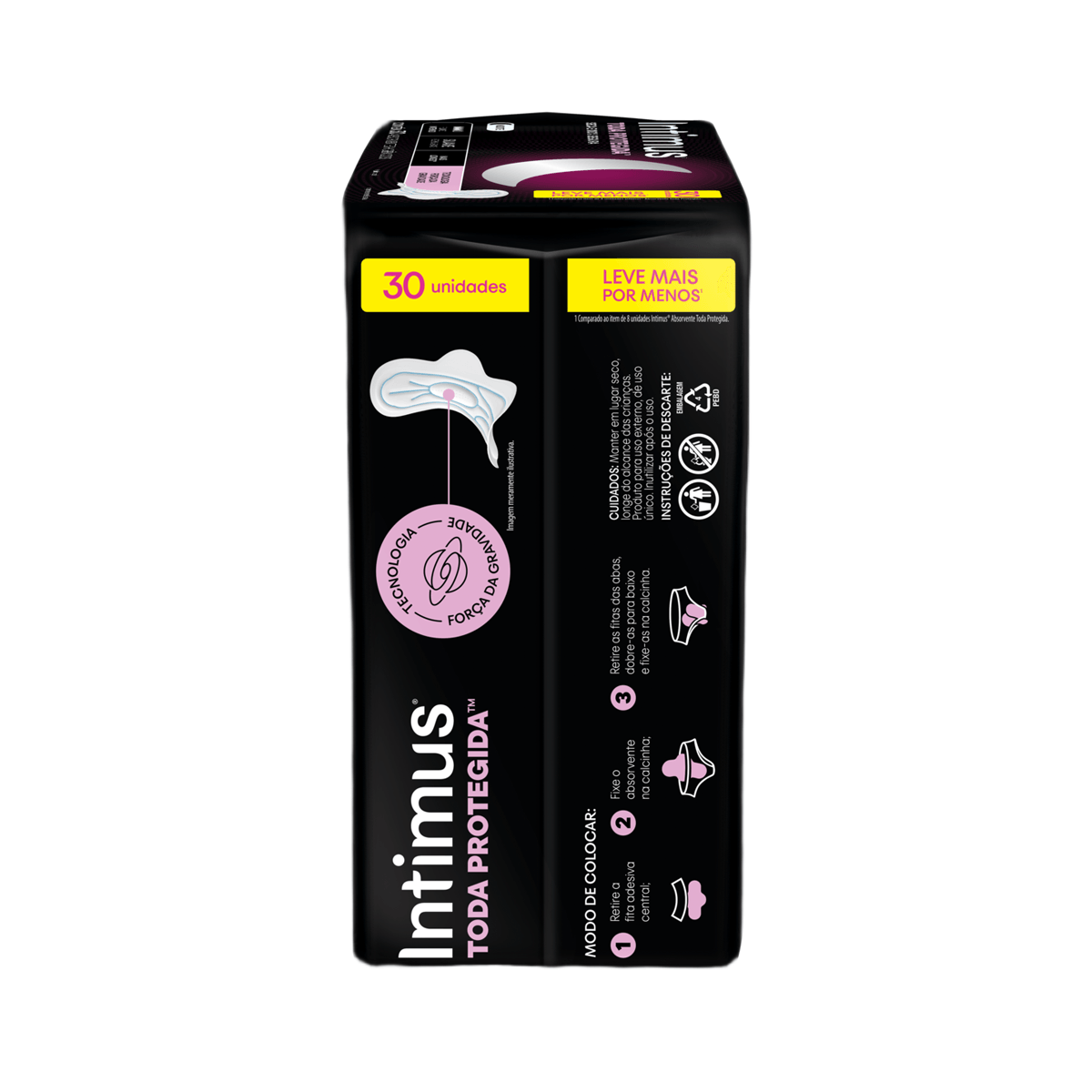 Absorvente Intimus Noturno Cobertura Suave com Abas 30 Unidades — imagem 2 | Farmácia Resyla