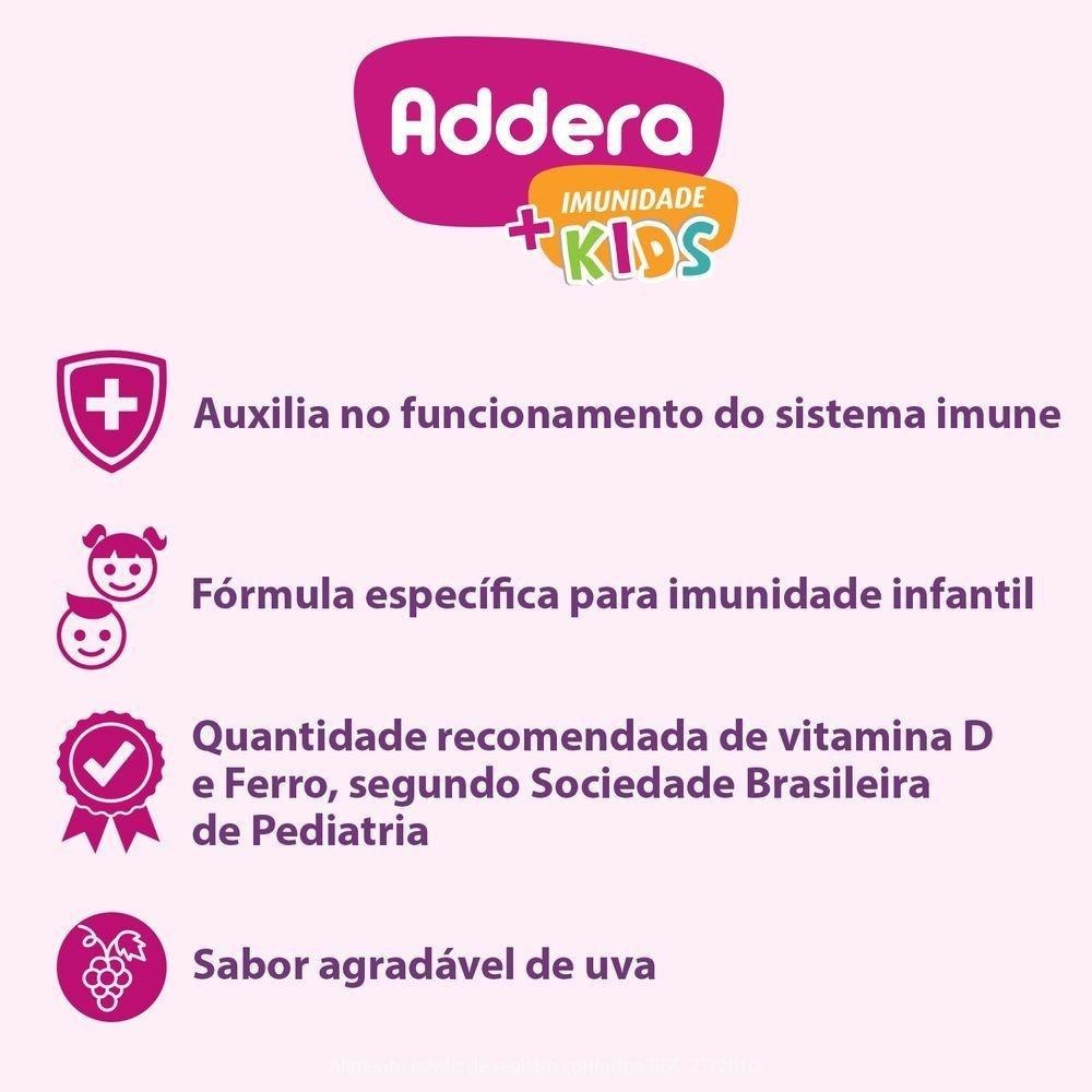 Addera + Imunidade Kids 600UI Sabor Uva Solução Oral 75ml + Seringa Dosadora — imagem 4 | Farmácia Resyla