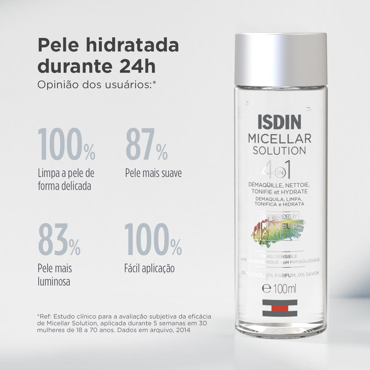 Água Micelar 4 Em 1 Isdin Micellar Solution - 100ml — imagem 4 | Farmácia Resyla