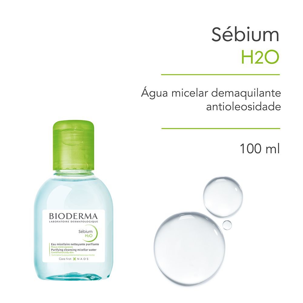 Água Micelar Antioleosidade Bioderma Sébium H2O Pele Oleosa e Mista 100ml — imagem 2 | Farmácia Resyla