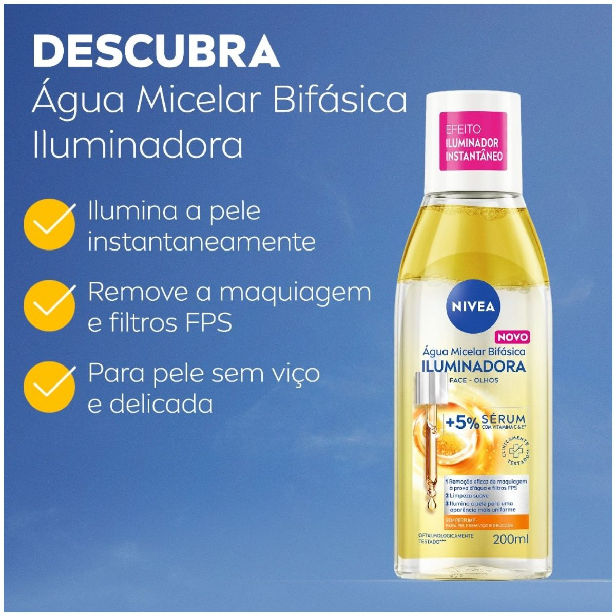 Água Micelar Bifásica Nivea Iluminadora 200ml — imagem 3 | Farmácia Resyla