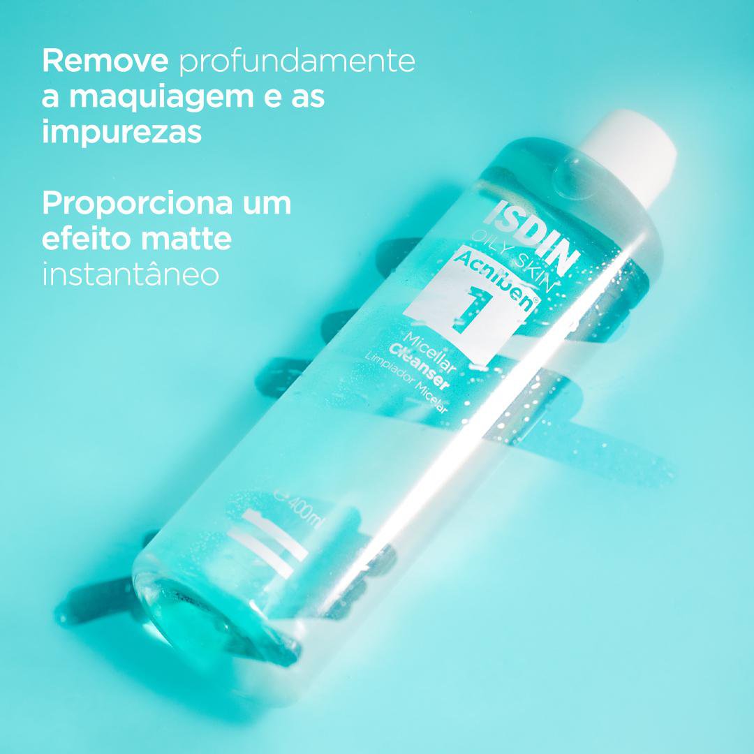 Água Micelar Isdin Oil Skin Acniben Cleanser 400ml — imagem 3 | Farmácia Resyla