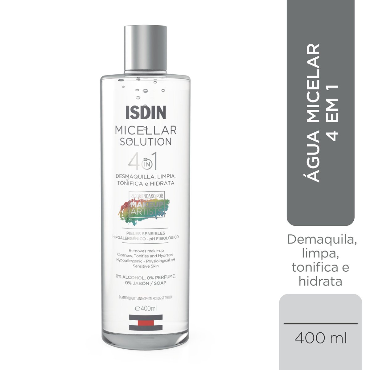 Água Micelar Limpeza Facial ISDIN Micellar Solution 400ml — imagem 2 | Farmácia Resyla