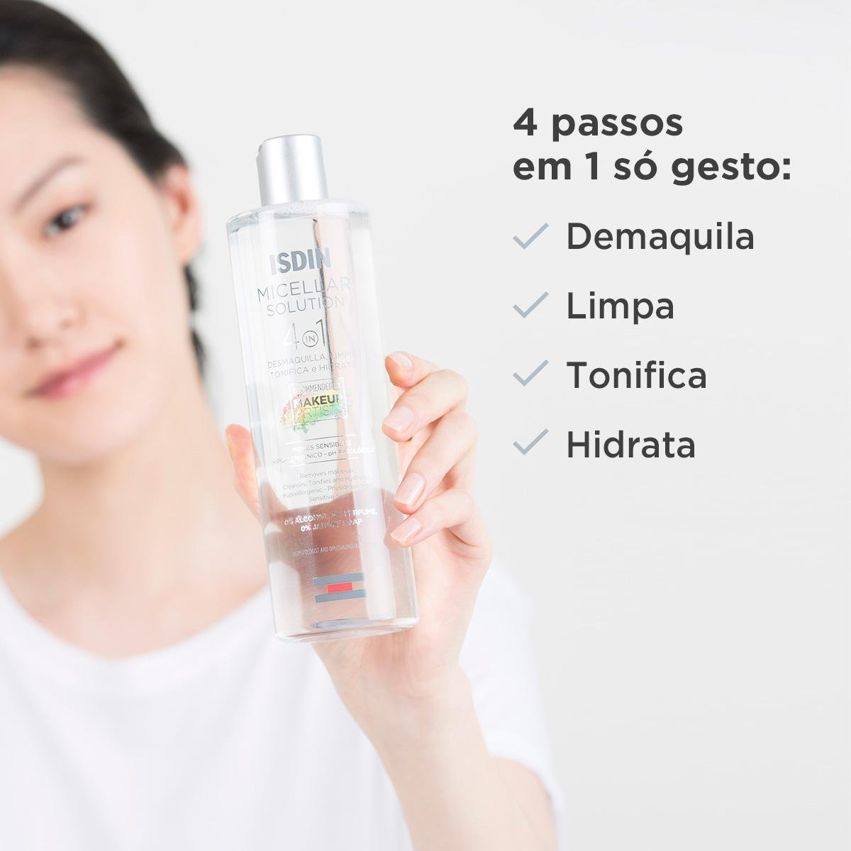 Água Micelar Limpeza Facial ISDIN Micellar Solution 400ml — imagem 3 | Farmácia Resyla