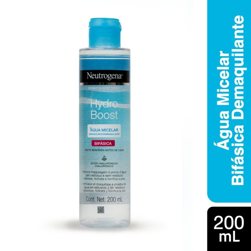 Água Micelar Neutrogena Hydro Boost Bifásica Ácido Hialurônico 200ml — Neutrogena | Farmácia Resyla