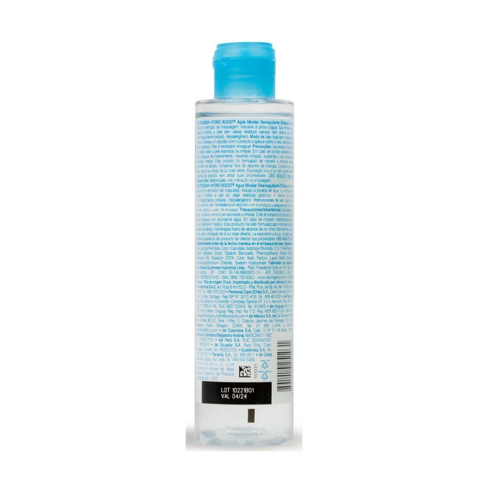 Água Micelar Neutrogena Hydro Boost Bifásica Ácido Hialurônico 200ml — imagem 3 | Farmácia Resyla