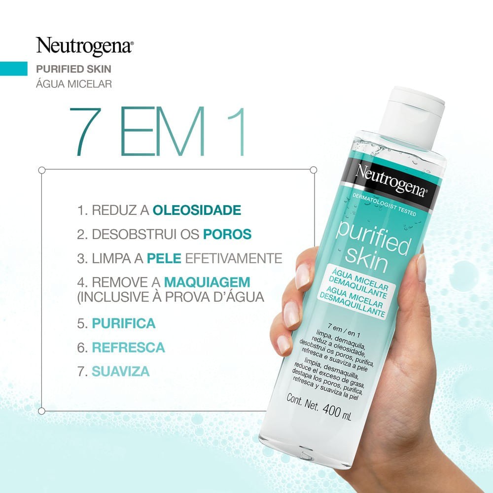 Água Micelar Neutrogena Purified Skin 400ml — imagem 4 | Farmácia Resyla
