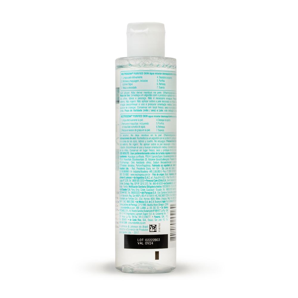 Água Micelar Neutrogena Purified Skin Demaquilante 200ml — imagem 3 | Farmácia Resyla