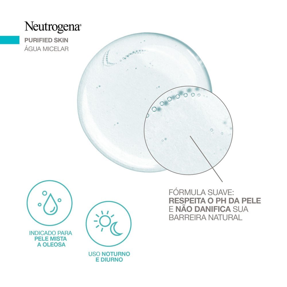 Água Micelar Neutrogena Purified Skin Demaquilante 200ml — imagem 4 | Farmácia Resyla