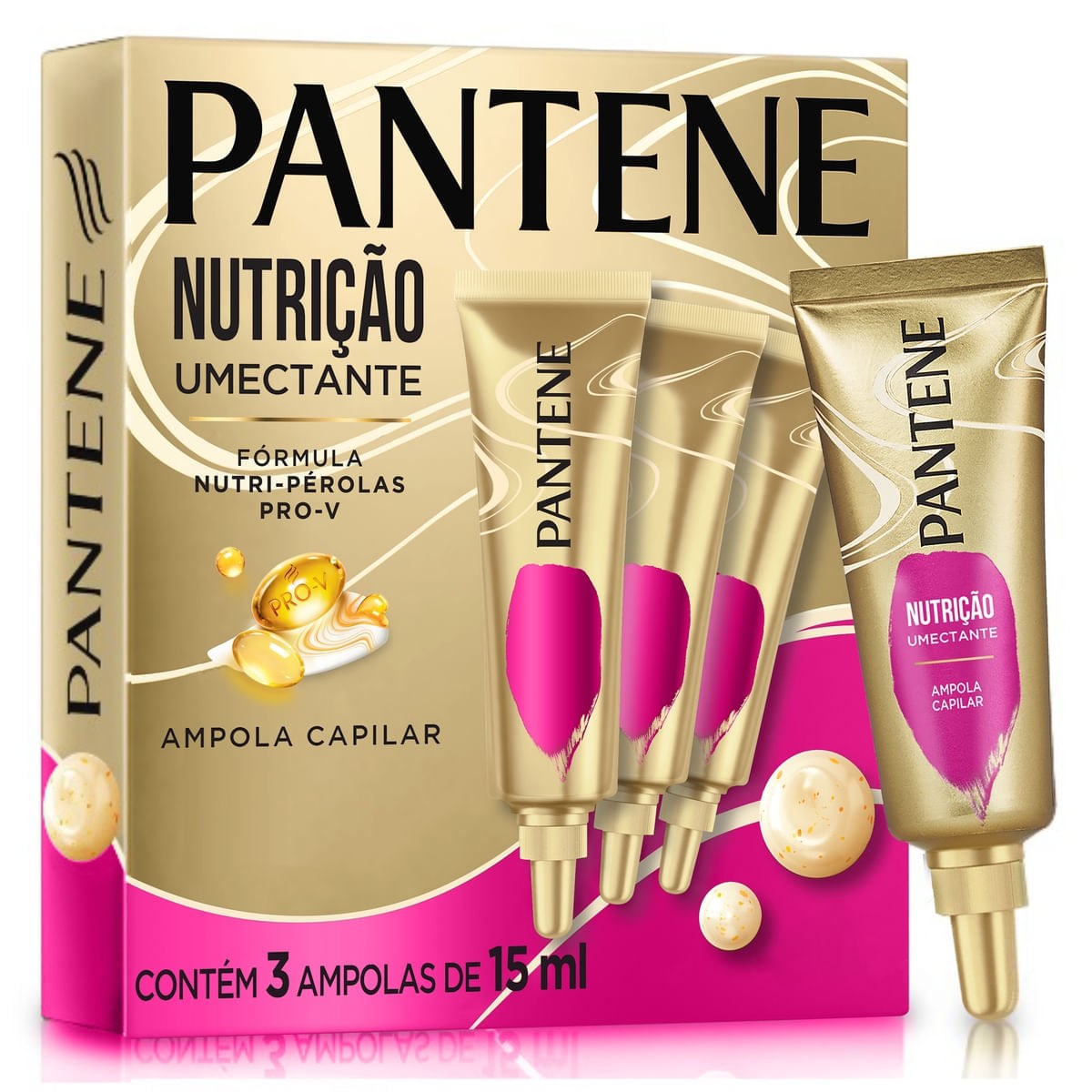 Ampola de Tratamento Pantene Pro-V Nutrição Umectante Pérolas 15ml 3 Unidades — imagem 2 | Farmácia Resyla