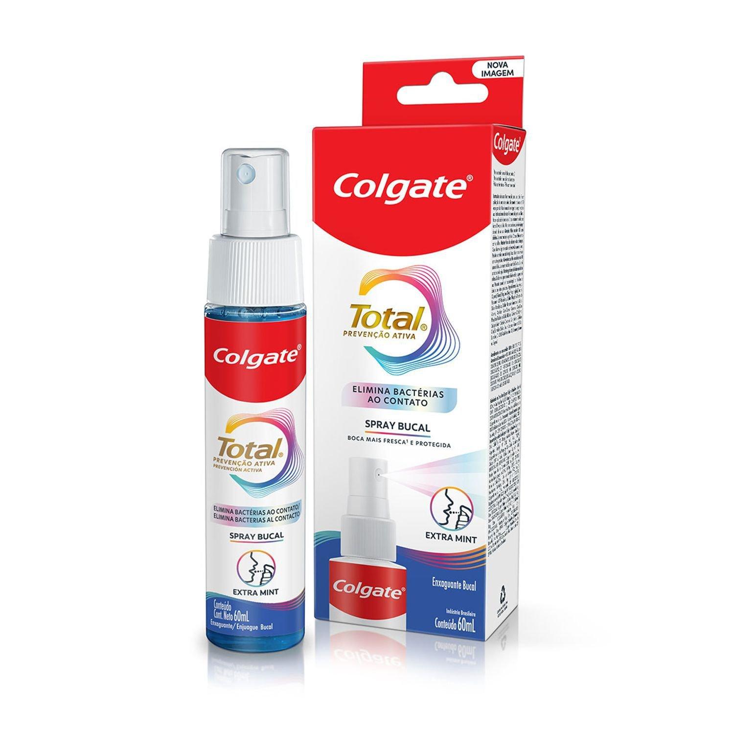 Antisséptico Bucal Colgate Total 12 Prevenção Ativa Sem Álcool Sabor Extra Mint Spray 60ml — Colgate | Farmácia Resyla