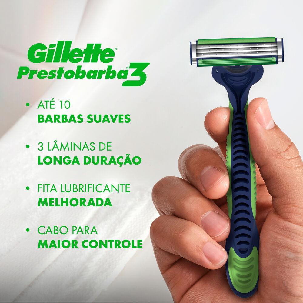 Aparelho de Barbear Descartável Gillette Prestobarba 3 Sensitive 4 Unidades — imagem 2 | Farmácia Resyla