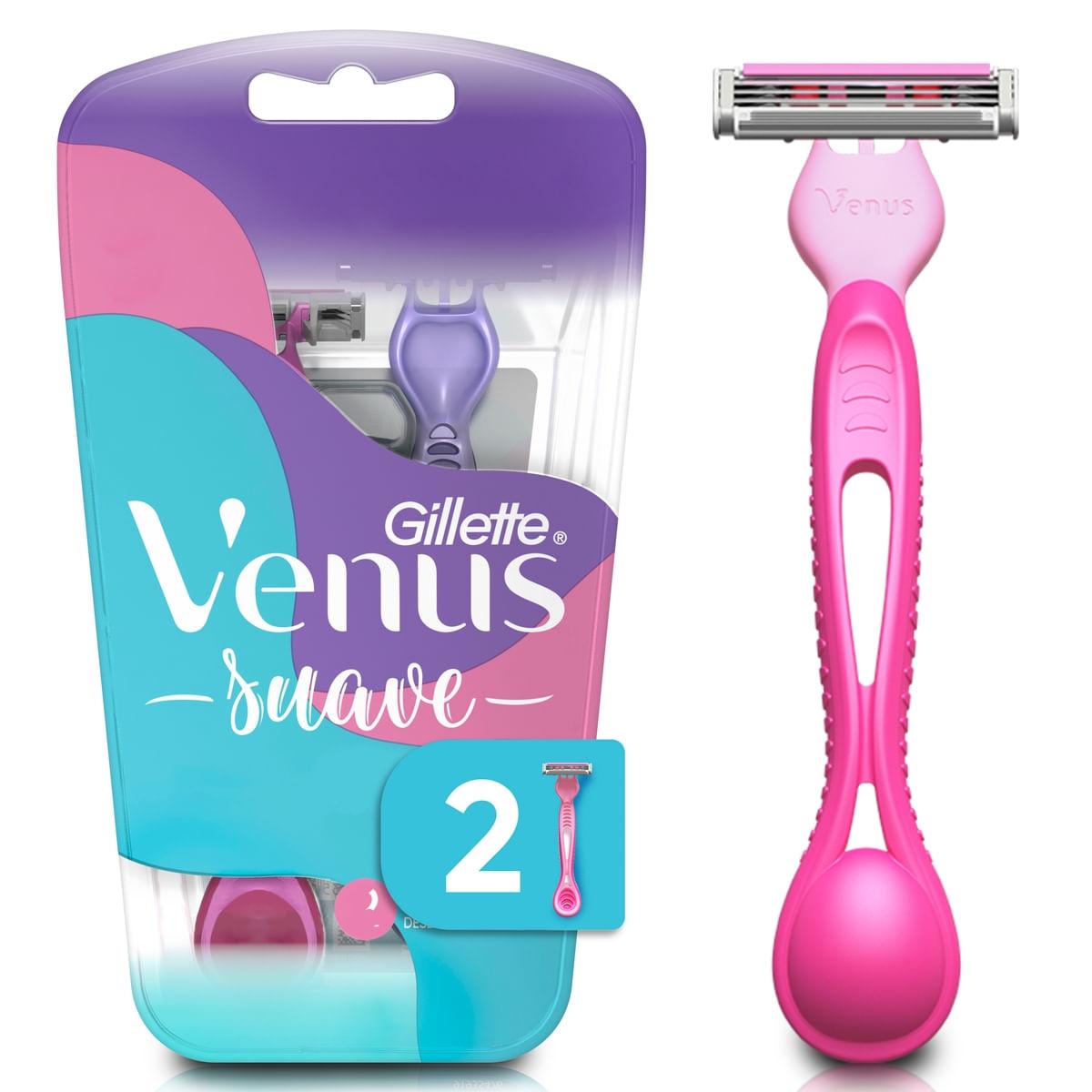 Aparelho de Depilação Descartável Gillette Venus Suave 2 Unidades — Gillette Venus | Farmácia Resyla