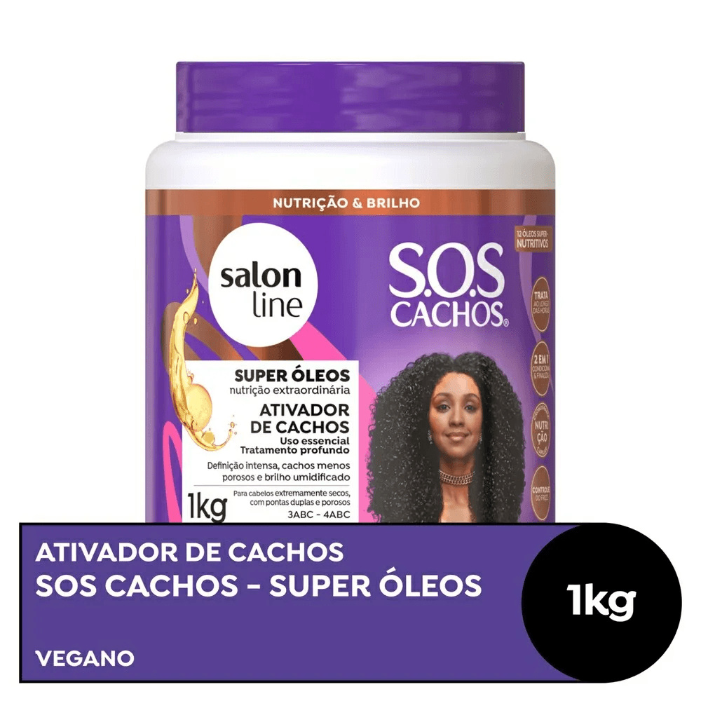 Ativador de Cachos Salon Line SOS Cachos Super Óleos 1kg — Salon Line | Farmácia Resyla