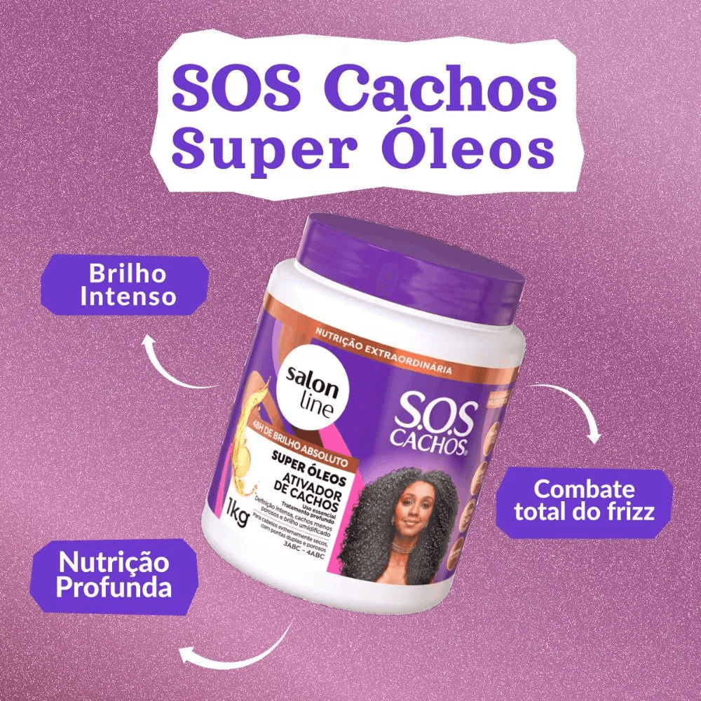 Ativador de Cachos Salon Line SOS Cachos Super Óleos 1kg — imagem 4 | Farmácia Resyla
