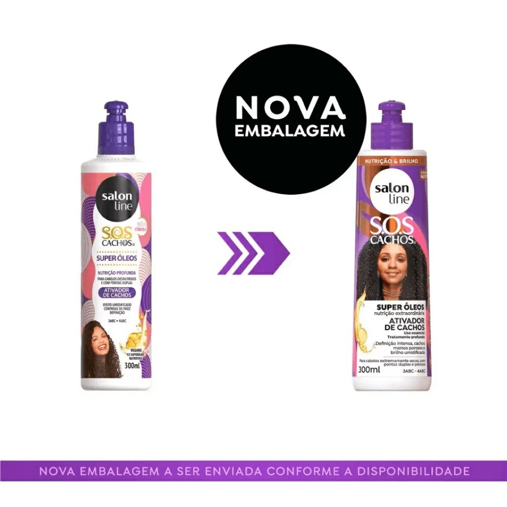 Ativador de Cachos Salon Line SOS Cachos Super Óleos 300ml — imagem 3 | Farmácia Resyla