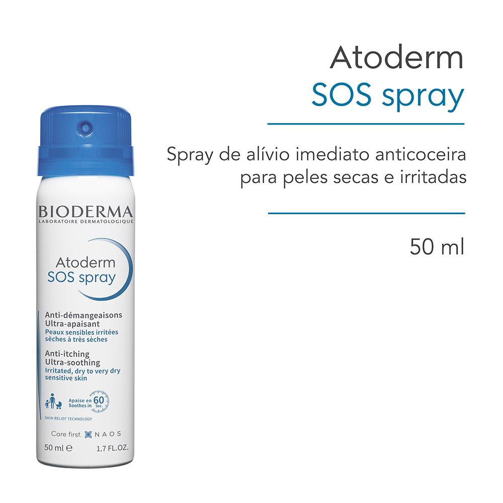 Bioderma Atoderm SOS Spray Calmante Anticoceira 50ml — imagem 2 | Farmácia Resyla