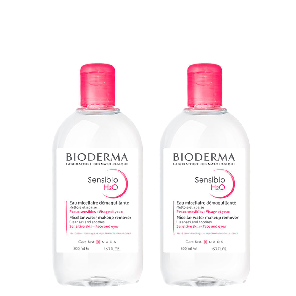 Bioderma - Kit Água Micelar Sensibio H20 - 500ml 2 Unidades — Bioderma | Farmácia Resyla