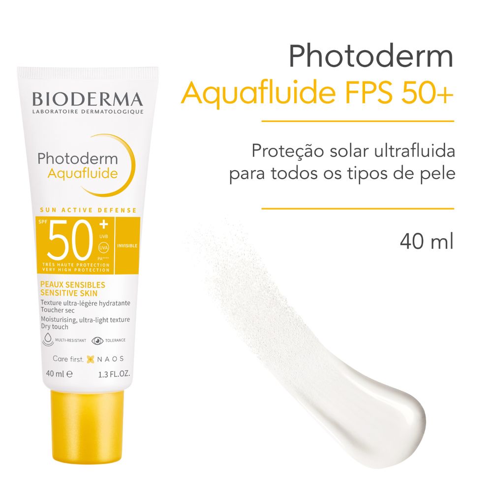 Bioderma Photoderm Aquafluide FPS 50+ Neutro Protetor Solar à Base de Água 40ml — imagem 2 | Farmácia Resyla