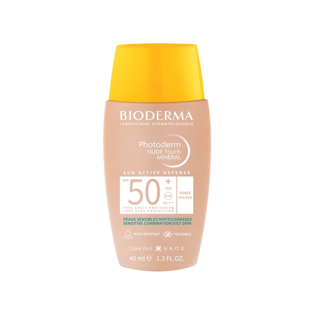 Bioderma Photoderm Nude Touch Mineral Protetor Solar FPS 50+ Cor 3.0 Cobertura Natural e Iluminada 40ml — Bioderma | Farmácia Resyla