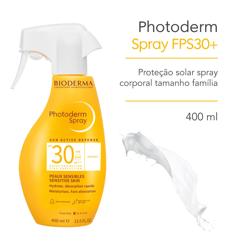 Bioderma Photoderm Spray FPS 30 Protetor Solar com Textura Ultra Leve 400ml — imagem 2 | Farmácia Resyla