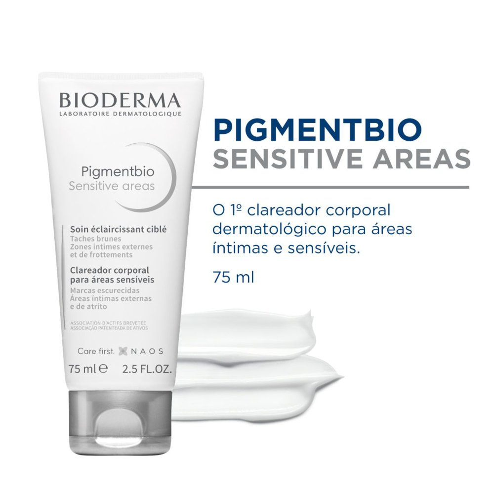 Bioderma Pigmentbio Sensitive Areas Clareador Corporal para Áreas Íntimas e Sensíveis 75ml — Bioderma | Farmácia Resyla