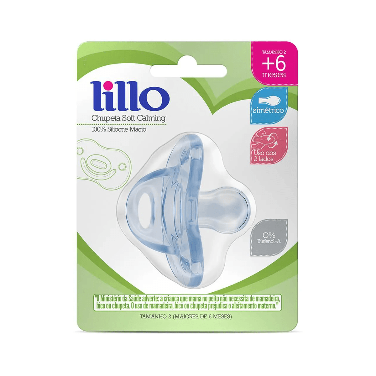 Chup lillo soft Calming 100% silicone Tam2 - azul — Lillo | Farmácia Resyla