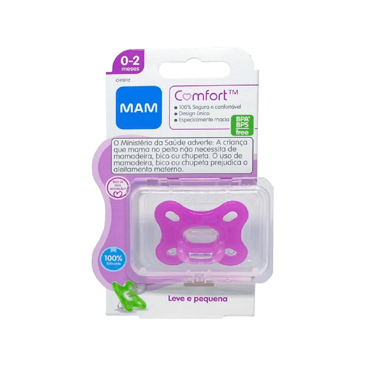 Chupeta MAM Comfort Ortodôntica de 0 a 2 meses SkinSoft Silicone Rosa 1 Unidade — Mam | Farmácia Resyla