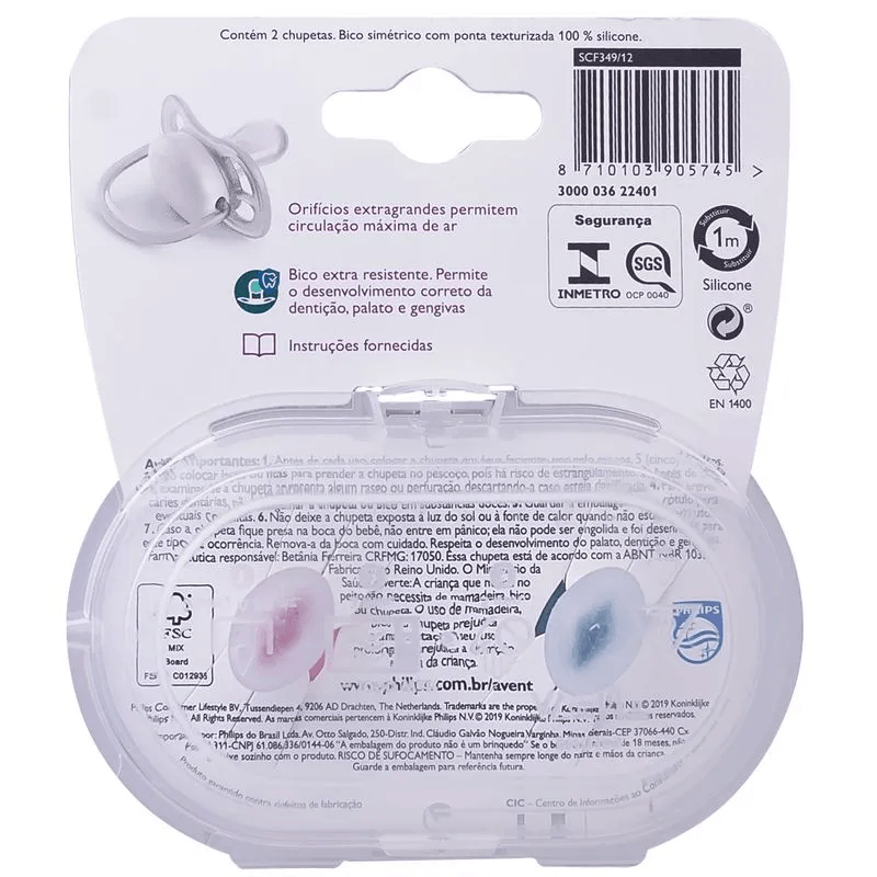 Chupeta Philips Avent Ultra Air +18 meses Silicone Rosa 2 Unidades — imagem 4 | Farmácia Resyla