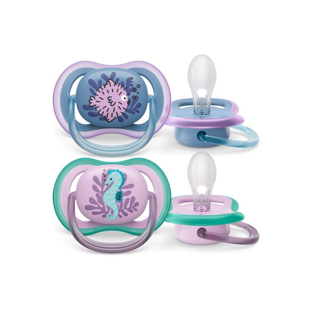 Chupeta Philips Avent Ultra Air +6 meses Silicone Azul e Rosa 2 Unidades — imagem 2 | Farmácia Resyla