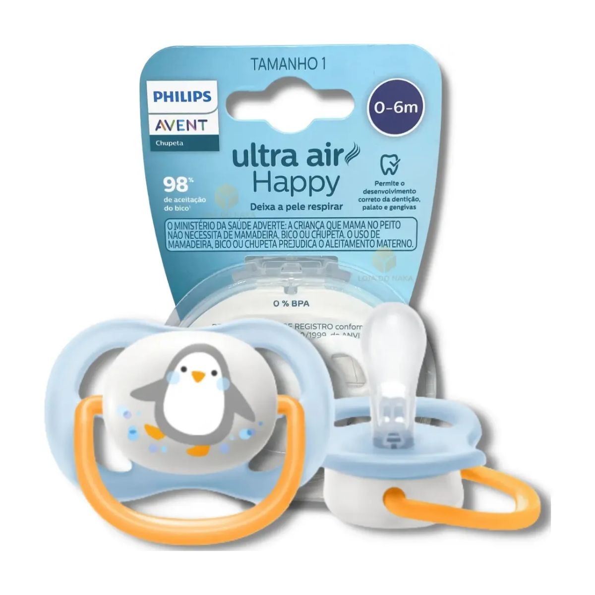 Chupeta Philips Avent Ultra Air de 0 a 6 meses Silicone Azul 1 Unidade — Philips Avent | Farmácia Resyla