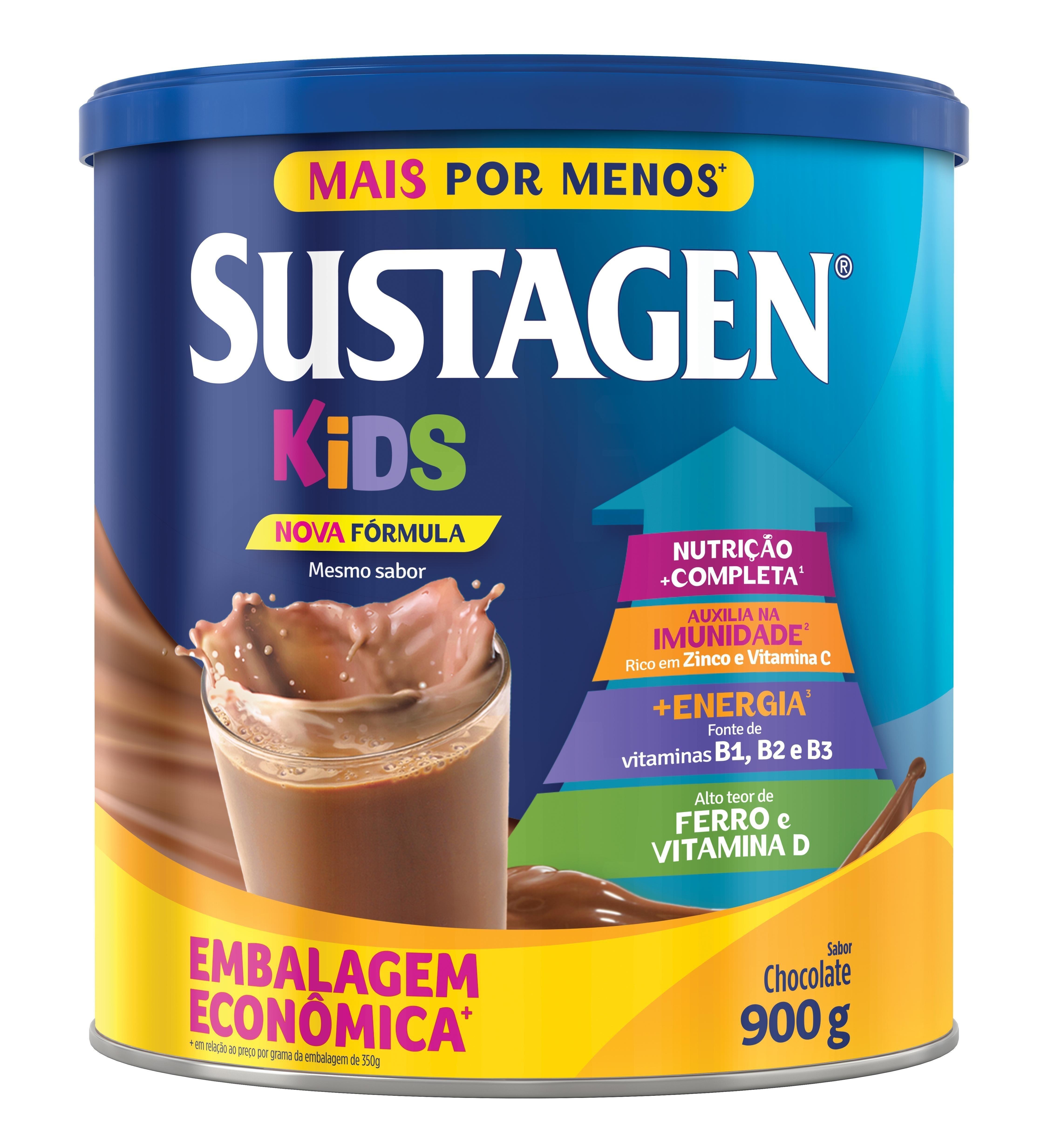 Complemento Alimentar Infantil Sustagen Kids Sabor Chocolate 900g — Sustagen | Farmácia Resyla