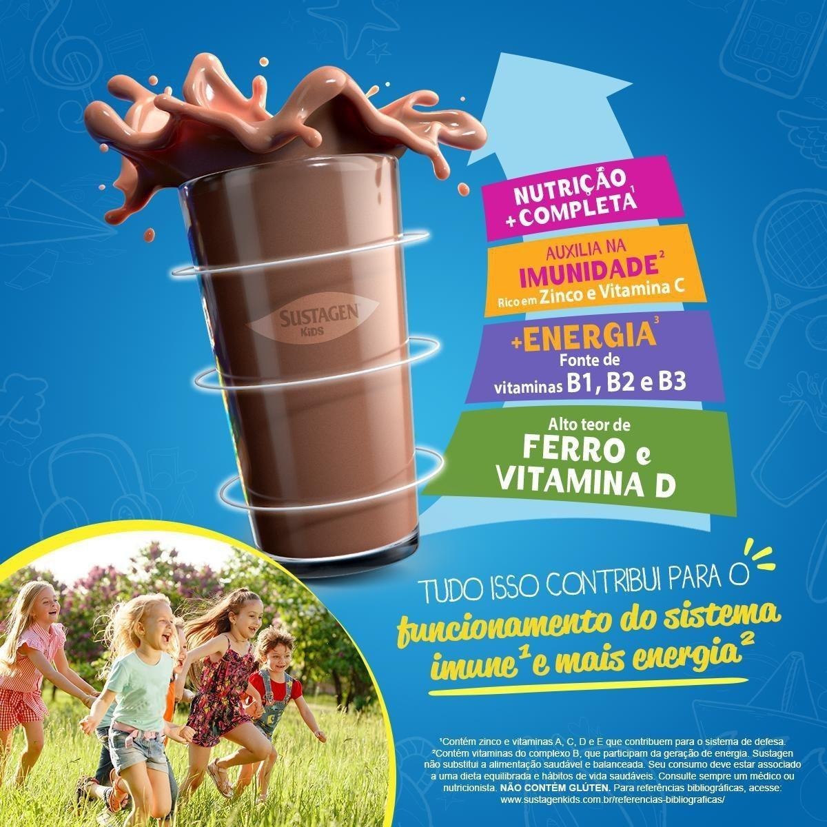 Complemento Alimentar Infantil Sustagen Kids Sabor Chocolate 900g — imagem 4 | Farmácia Resyla