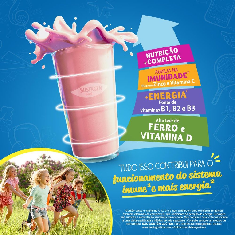 Complemento Alimentar Infantil Sustagen Kids Sabor Morango 350g — imagem 4 | Farmácia Resyla