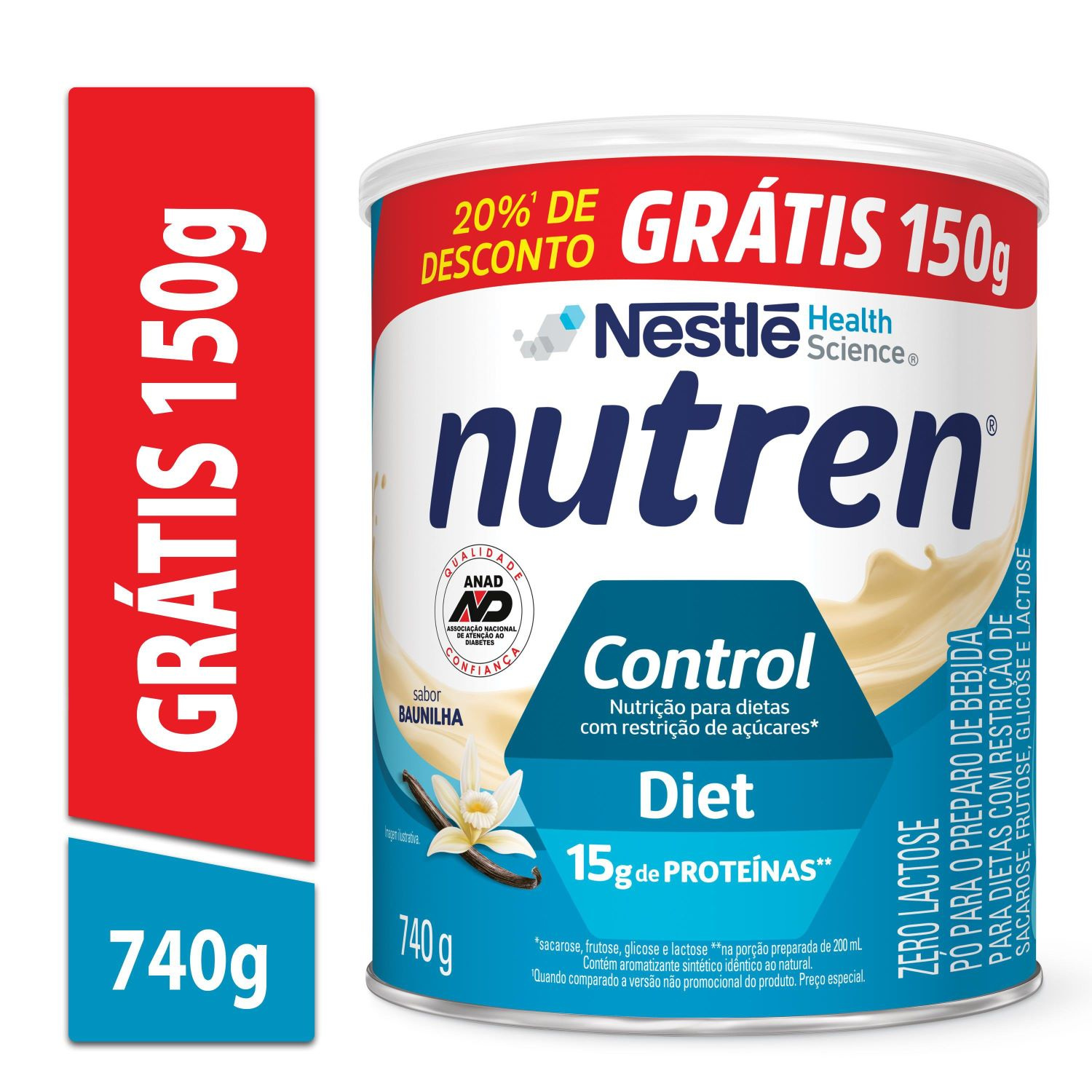 Complemento Alimentar Nutren Control Baunilha 740g com 20% de Desconto — Nutren | Farmácia Resyla