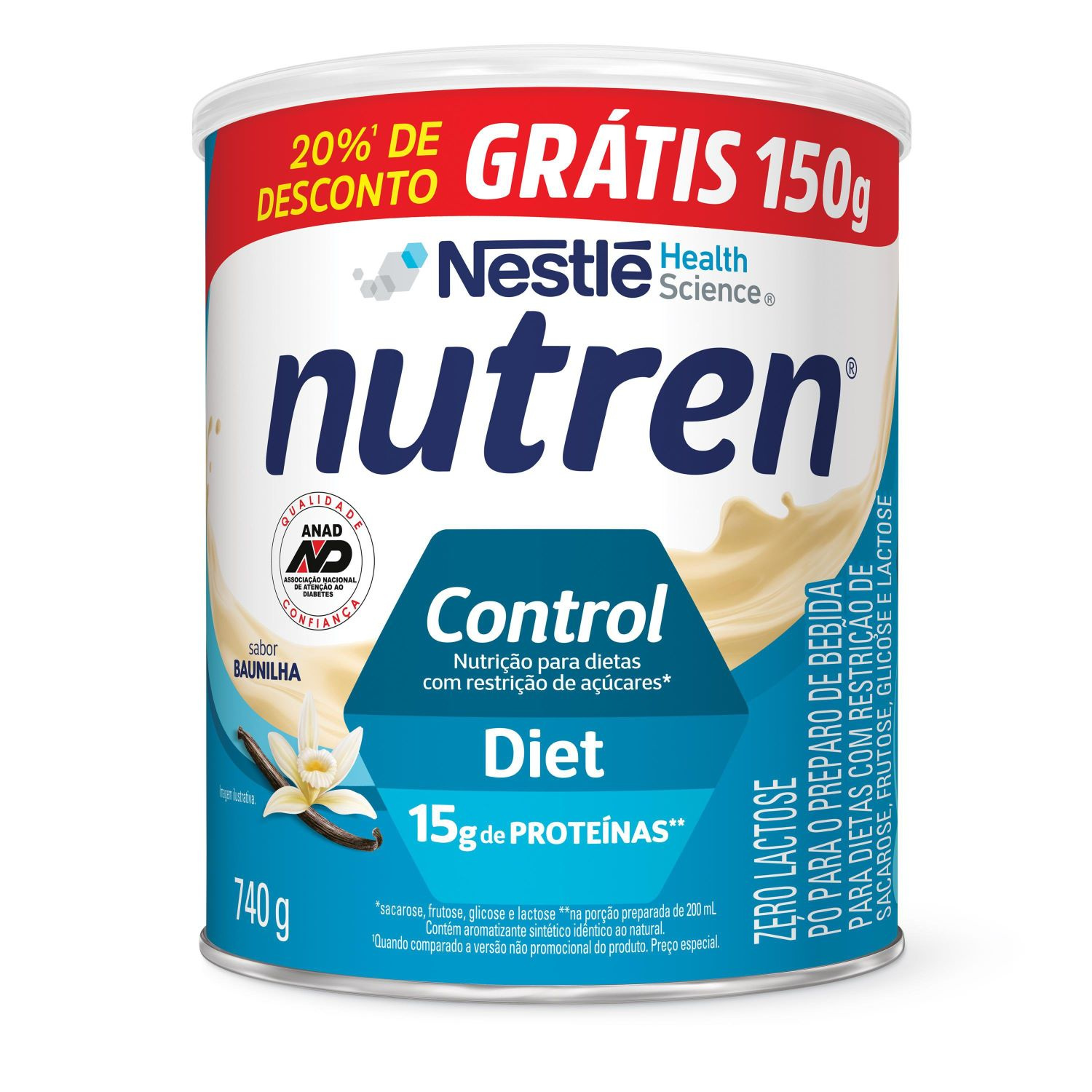 Complemento Alimentar Nutren Control Baunilha 740g com 20% de Desconto — imagem 2 | Farmácia Resyla