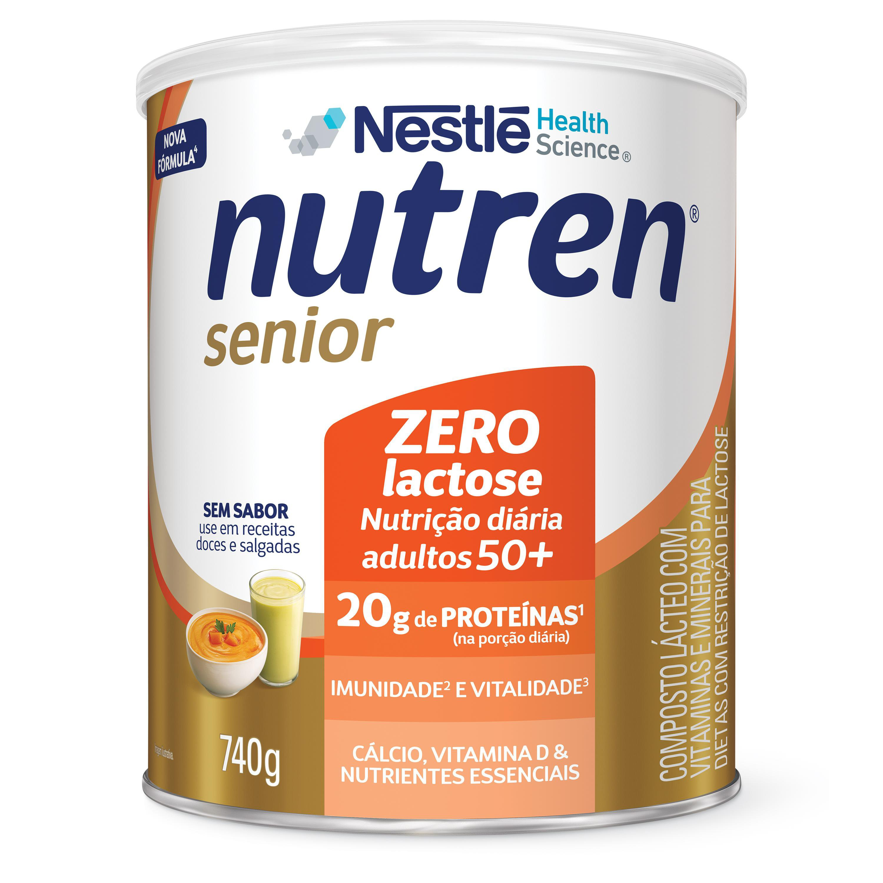 Complemento Alimentar Nutren Senior Sem Sabor Zero Lactose 740g — Nutren | Farmácia Resyla