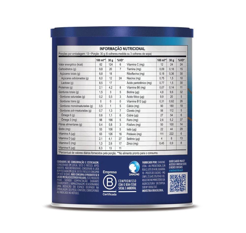 Composto Lácteo Infantil Milnutri Premium 1 a 5 anos 800g — imagem 2 | Farmácia Resyla