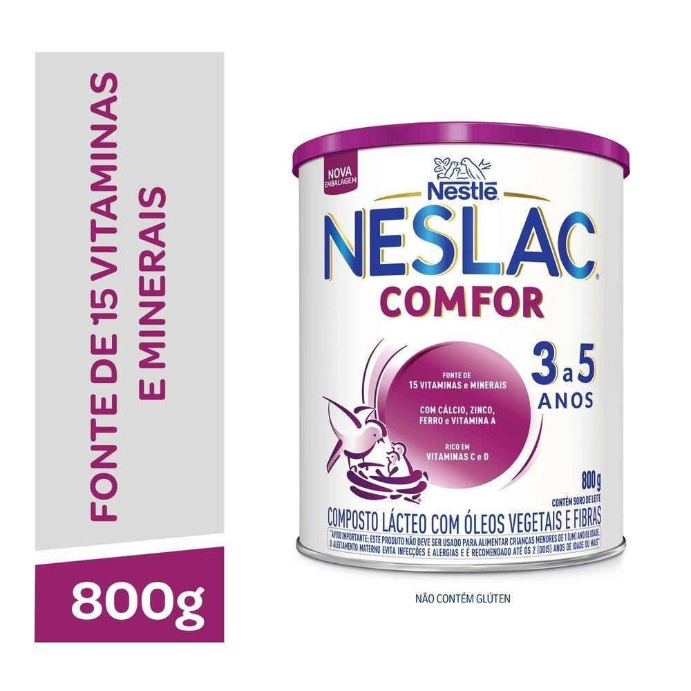Composto Lácteo Infantil Neslac Comfor de 3 a 5 anos 800g — Neslac | Farmácia Resyla